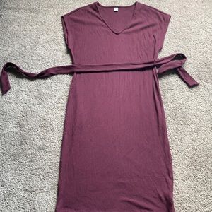 Purple sweater dress